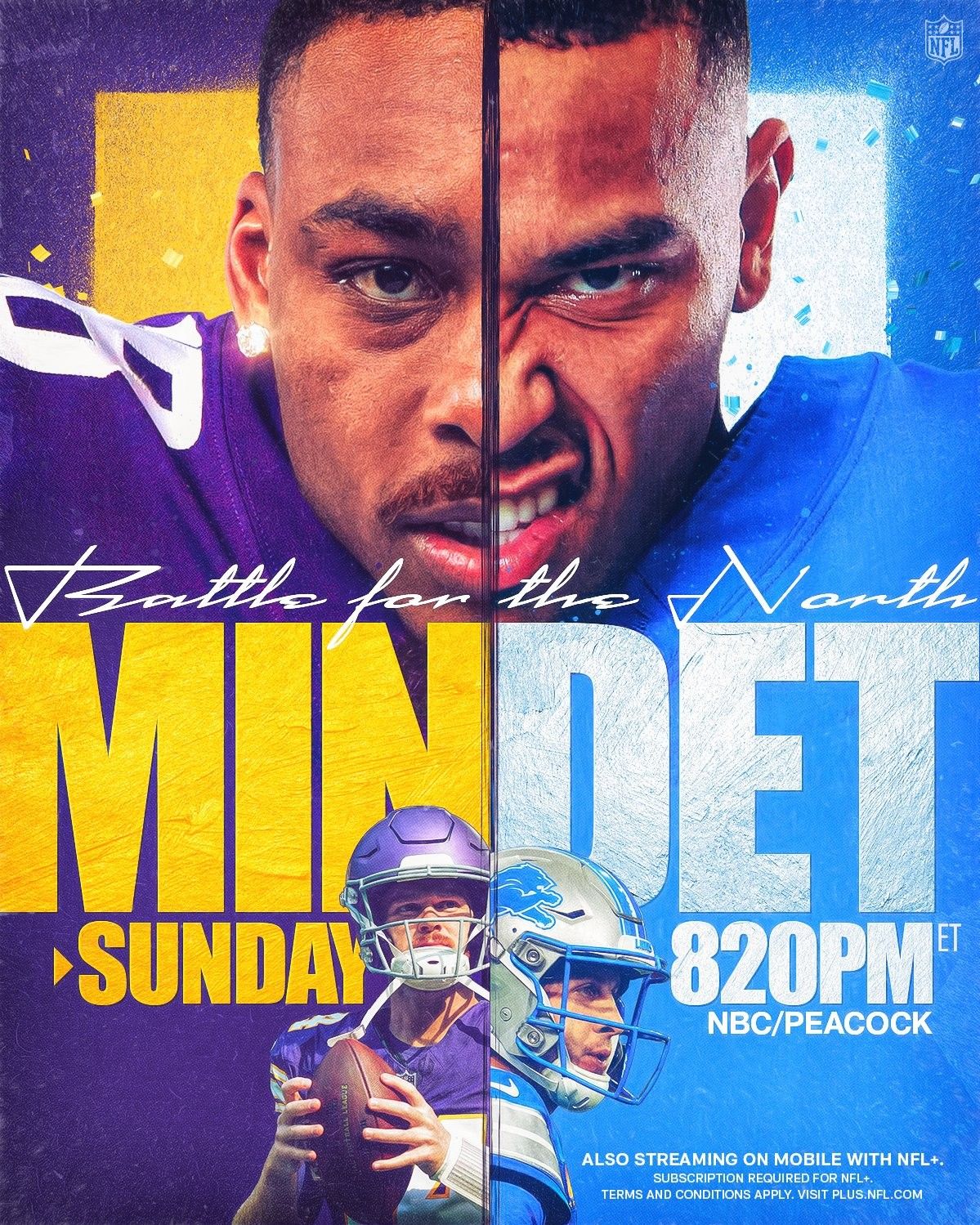 🏈NFL常规赛第18周赛程出炉：周六夜赛猛虎对阵钢人，周日夜赛雄狮决战维京人